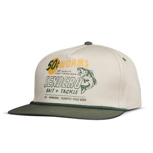 Bait & Tackle Cream and Green Hat
